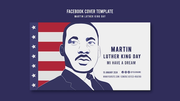 Martin luther king day template design