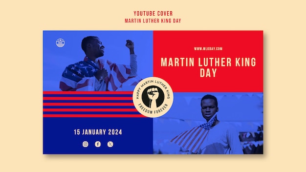 Martin luther king day template design