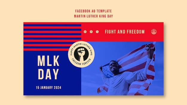 Martin luther king day template design