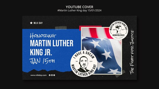 Free PSD martin luther king day template design