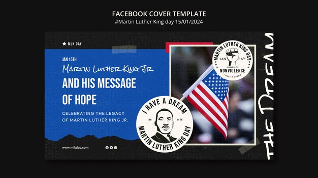 Free PSD martin luther king day template design