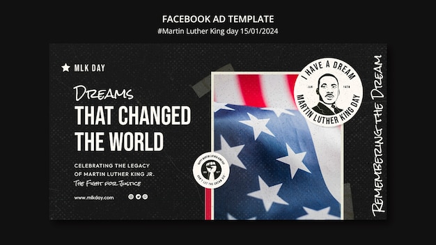 Free PSD martin luther king day template design