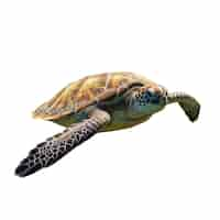 Free PSD marvelous turtle swimming