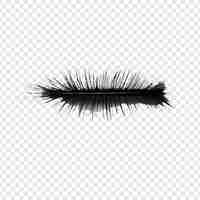 Free PSD mascara brush mark isolated on transparent background