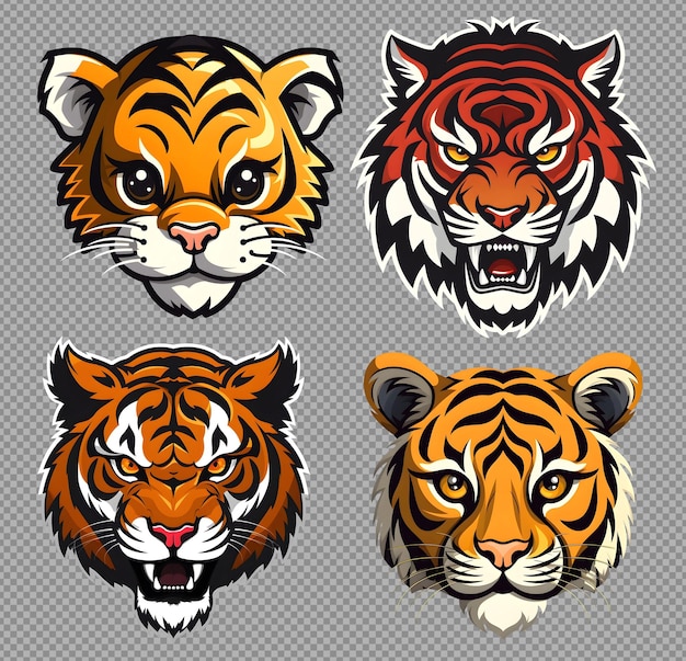 Free PSD mascot tiger head logo