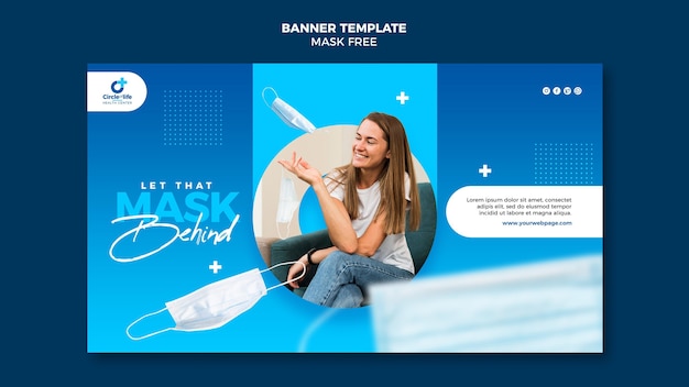 Mask free banner template
