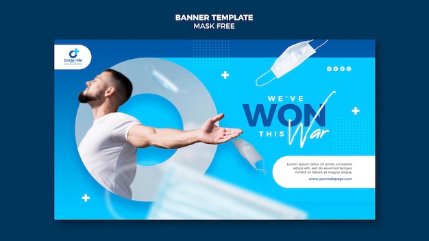 Mask free banner template