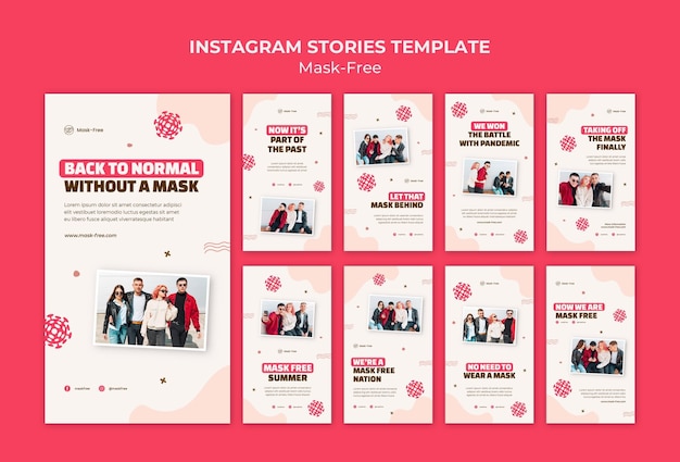 Free PSD mask-free social media stories