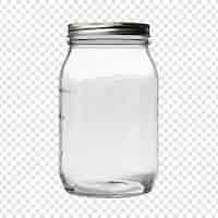 Free PSD mason jar bottle isolated on transparent background