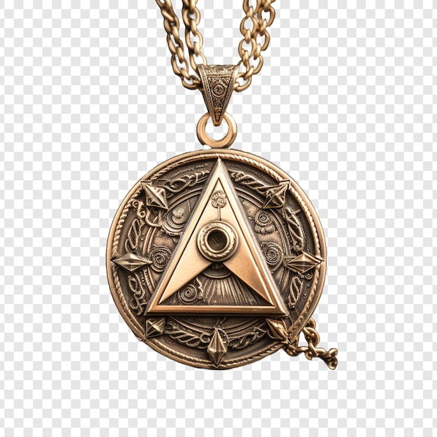 Masonic medal isolated on transparent background