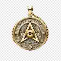 Free PSD masonic medal isolated on transparent background