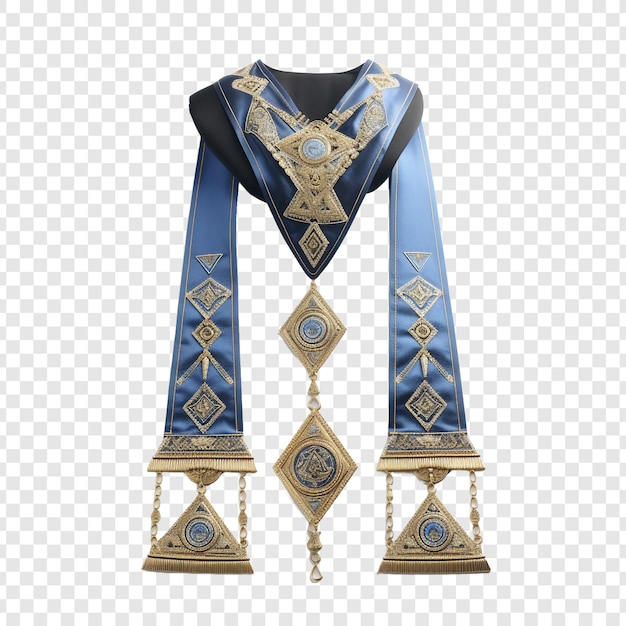 Masonic sash komboloi jewellery isolated on transparent background