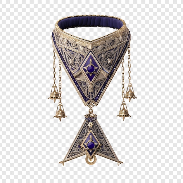 Masonic sash komboloi gioielli isolati su sfondo trasparente