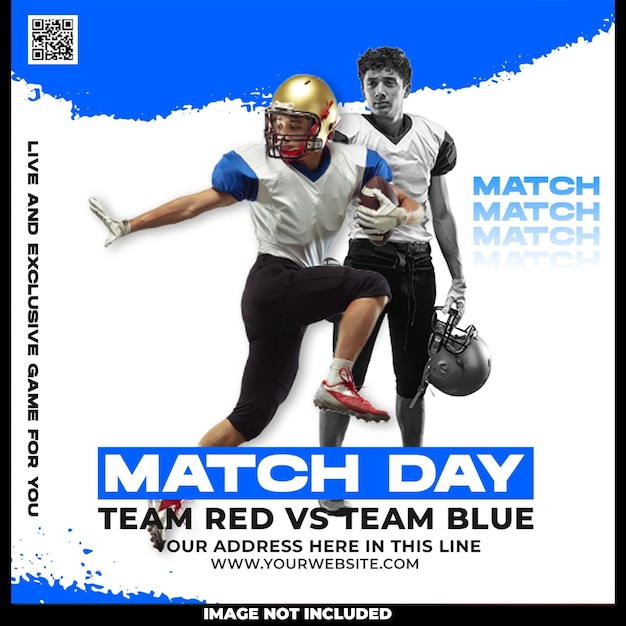 Match day social media post design template