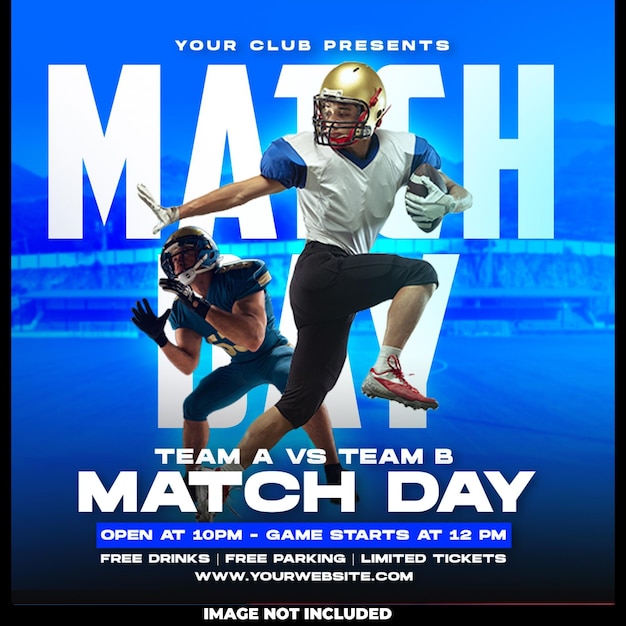 Match day social media post design template