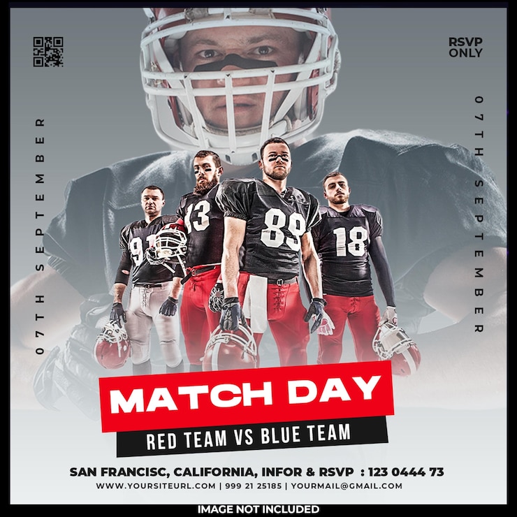 Free PSD match day social media template design
