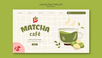 Free PSD matcha tea template design