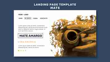 Free PSD mate concept landing page template