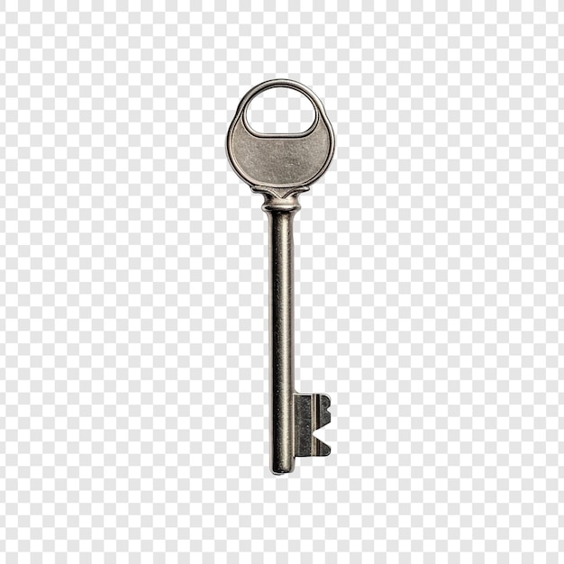 Material key isolated on transparent background