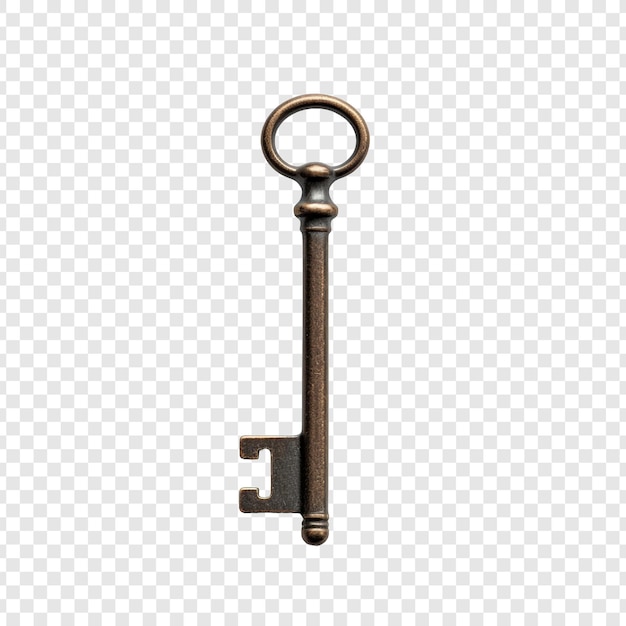 Free PSD material key isolated on transparent background