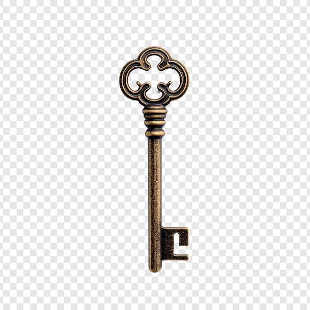 Material key isolated on transparent background