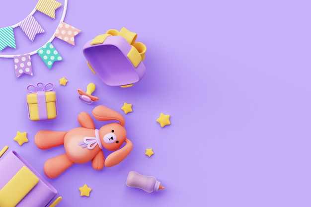 Free PSD maternity and baby shower  background