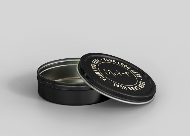 Download Premium PSD | Matte cosmetic tin can mockup