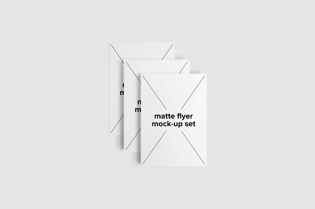 Matte flyer mock up set