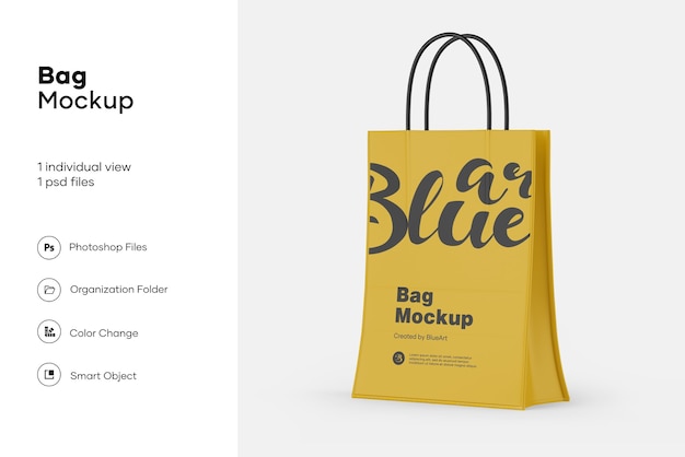 Download Whole Wheat Farfalle Pasta Matte Bag Mockup PSD Mockup Templates