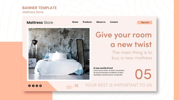 Mattress store banner template