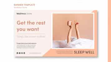 Free PSD mattress store banner template