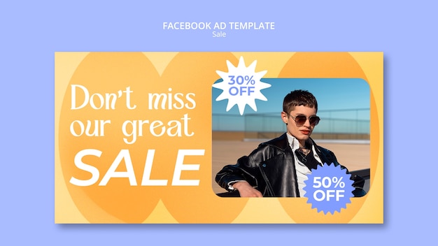 Free PSD maximalism style facebook template