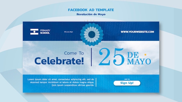 Free PSD may revolution facebook template