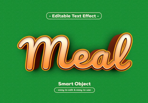 Meal-Text-Style-Effect