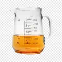 Free PSD measuring jug isolated on transparent background