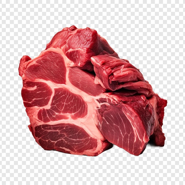 無料PSD 透明な背景に分離された生の肉