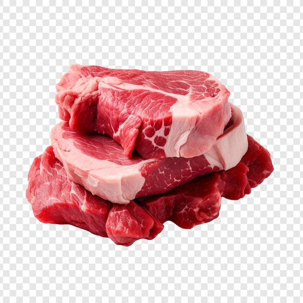 無料PSD 透明な背景に分離された生の肉