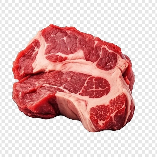 無料PSD 透明な背景に分離された生の肉