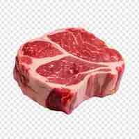 Free PSD meat in its raw state isolated on transparent background