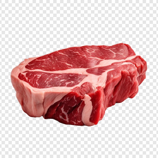 Free PSD meat in its raw state isolated on transparent background