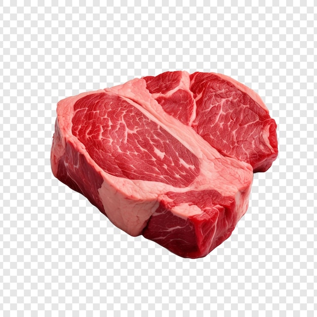 Free PSD meat in its raw state isolated on transparent background