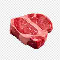 Free PSD meat in its raw state isolated on transparent background