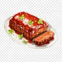 Free PSD meatloaf isolated on transparent background