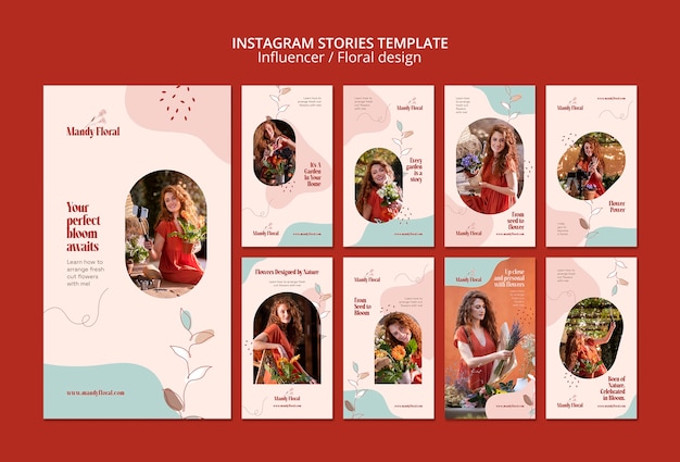 Free PSD media influencer and personality instagram stories collection