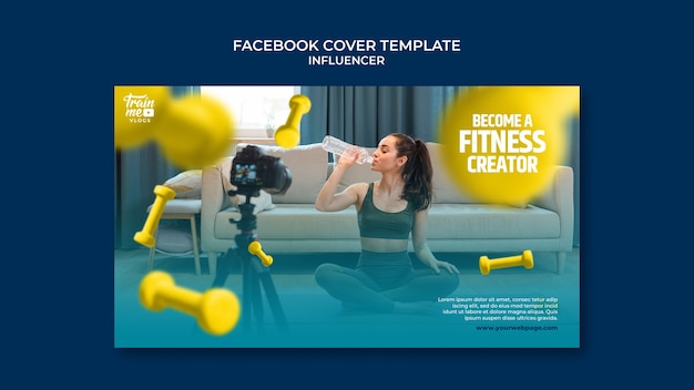 Media influencer and personality social media cover template