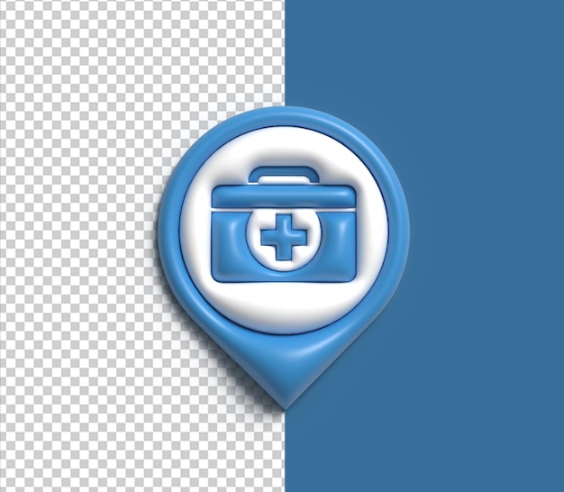 Medical 3d icon design element transparent psd file