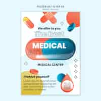 Free PSD medical aid poster template