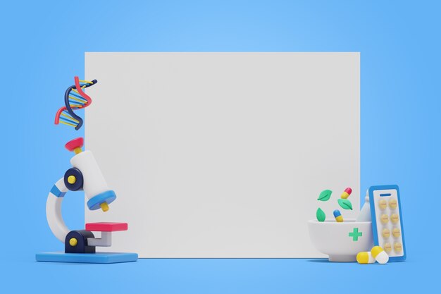 Medical blank banner background