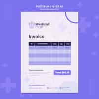 Free PSD medical business invoice template