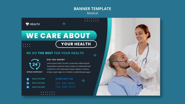 Medical care banner template